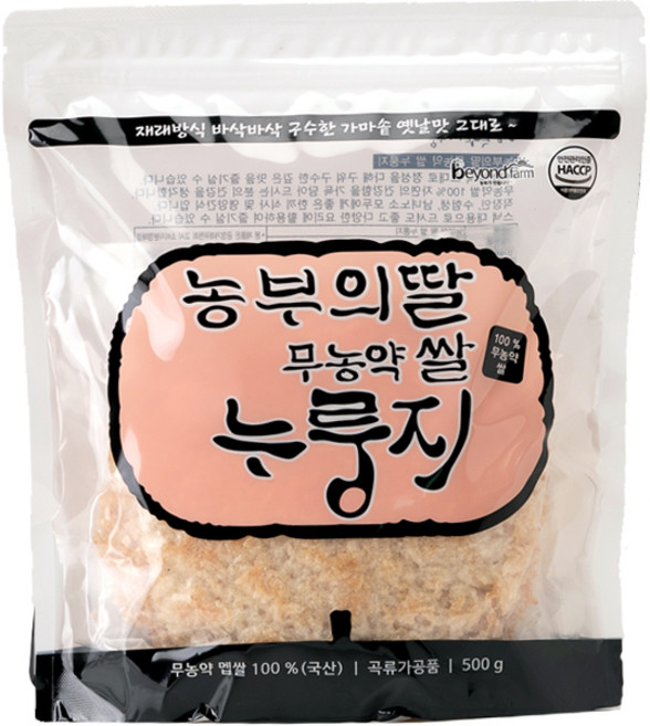 행복우리식품 농부의딸 무농약 우리쌀 누룽지 500g, 1개