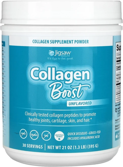 Jigsaw Health Collagen Boost Unflavored 21 oz (595 g), 595g, 1개 - 쿠팡