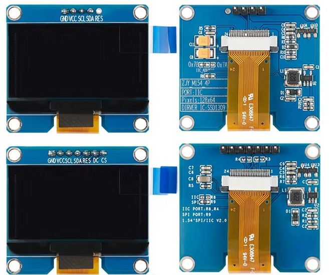 128x64 OLED I2C 1.54 인치 디스플레이 아두이노 ESP32 SPI 라즈베리파이, L1167. OLED SPI 1.54 7핀 백색
