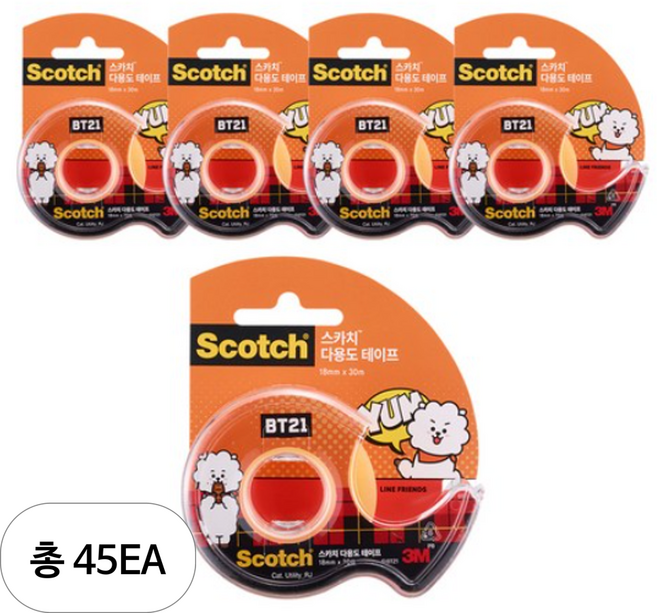 스카치 다용도 테이프 BT21, RJ, 45개