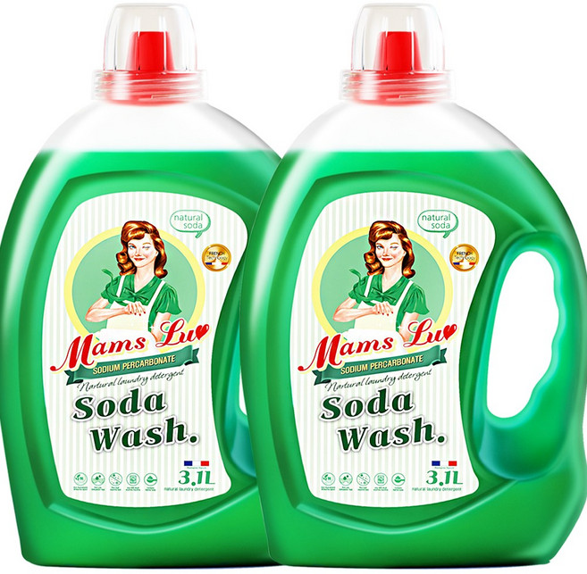 맘스럽 소다워시 액체세제 3.1LX2개 프로방스 실내건조 고농축 중성세제, 3.1L, 2개