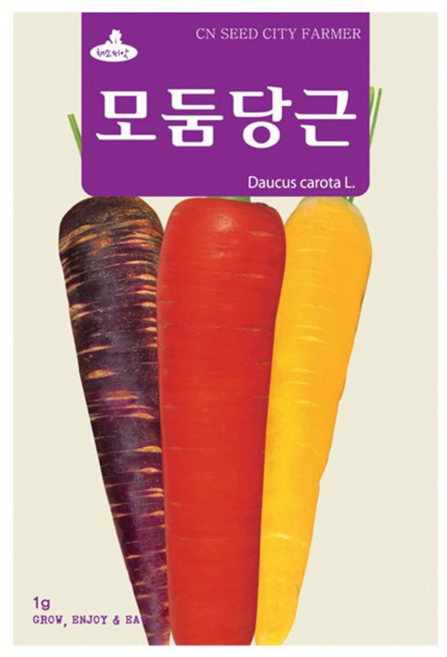 세인화분 모듬당근씨앗 1g 자색당근 빨강당근 노랑당근 혼합 모듬 당근 씨앗, 1개