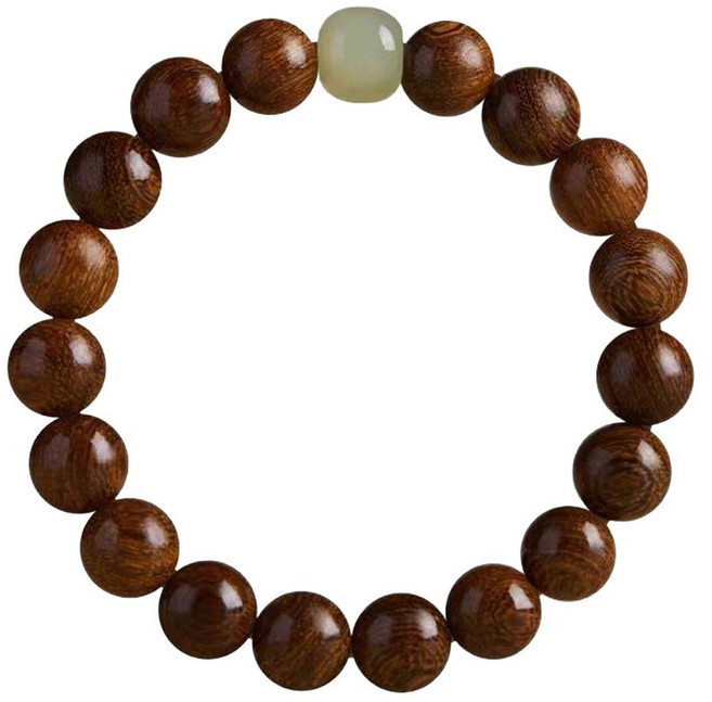 이레오몰 옥 단목 합장 팔찌 합장주 침향목 염주 나무 비취 L-0038