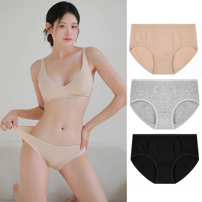 디디오 여성 소프트 모달 팬티 3종 세트 (데일리 / 빅사이즈 4XL)