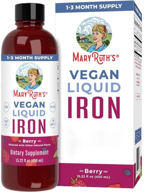 MaryRuth Organics 메리루스 액상 철분 450ml 1회 복용량당 18mg 베리 맛 비건 글루텐 프리 대두 유전자변형식품, MaryRuth Organics 메리루스 액상 철분 4 - 쿠팡