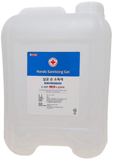에버크린 손소독제 젤형 겔형 대용량 말통 업소용, 20L, 1개