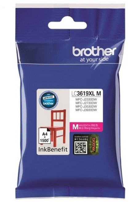(Brother) 정품잉크 LC3619XLM 빨강 (J3930/1 500매), 1개