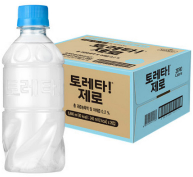 토레타 제로 무라벨 이온음료, 340ml, 20개
