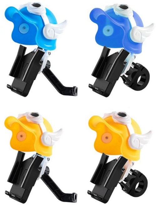 킹콩 오토바이 햇빛가리개 헬멧 천사날개 스마트폰 거치대 방수 휴대폰, 천사블루(핸들바타입)2P, 1개