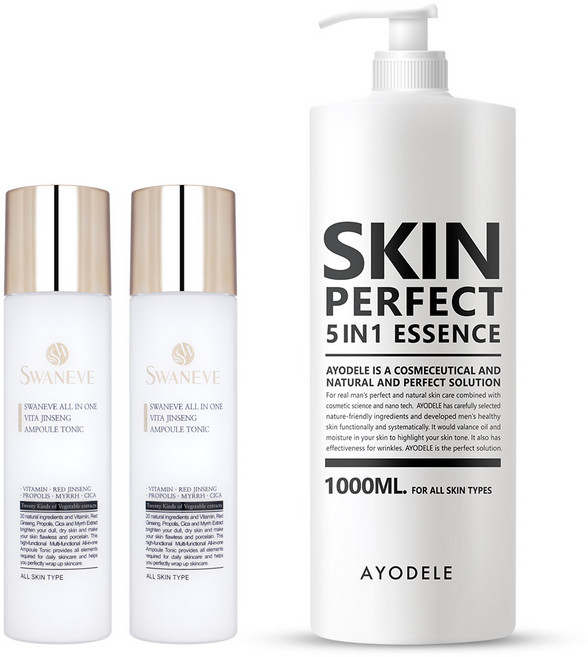 <한정판매> 스와니브 비타진생 보습영양미백 올인원 앰플토닉 150ml 외 톤업에센스크림, 1개, 1.1L