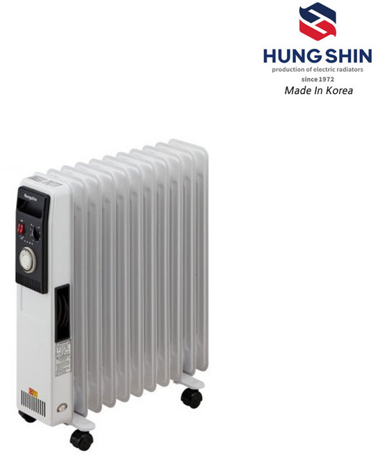 Hungshin 국내생산 전기라디에이터 2단전원 11핀 2000W 타이머형라디에이타 라지에이터 동파방지히터