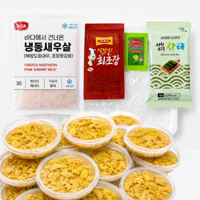 [해녀직송]떳다 포항 자연산 보라성게 우니 100g 해녀채취 성게알 홈마카세 세트, 1세트, 100g+홈마카세세트