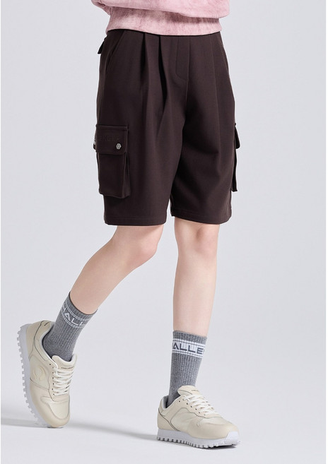 (NC야탑점 챌린저) 여성 투턱 하이웨스트 버뮤다 하프팬츠 브라운 CHE3WHP5731BR