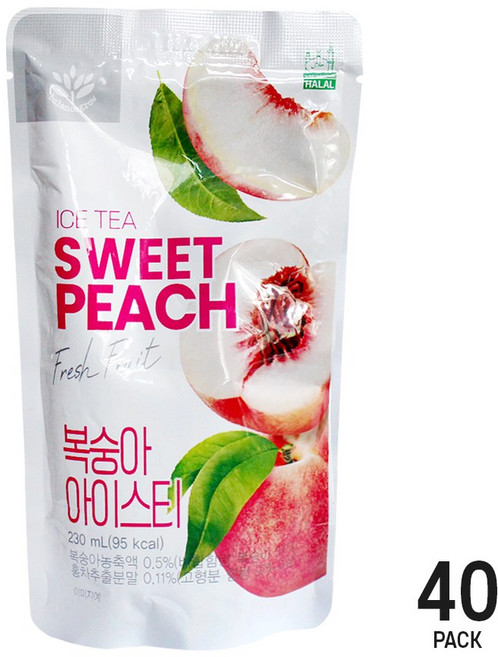 발란스그로우 복숭아 아이스티, 230ml, 40개