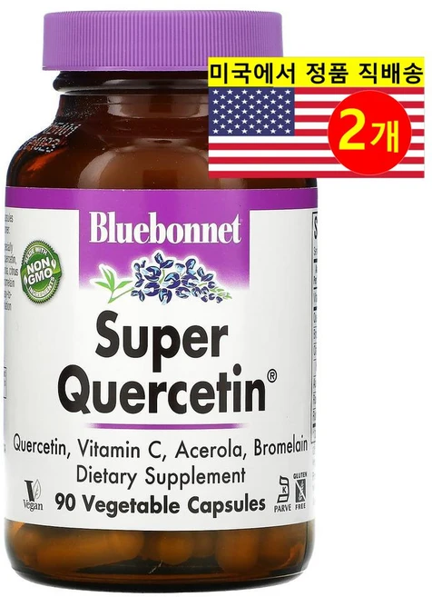Bluebonnet Nutrition 블루보넷 뉴트리션 슈퍼 퀘르세틴 500mg Super Quercetin, 90정, 2개 - 쿠팡