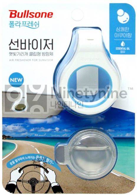 불스원 선바이저 방향제 아쿠아 + 리필, 2세트