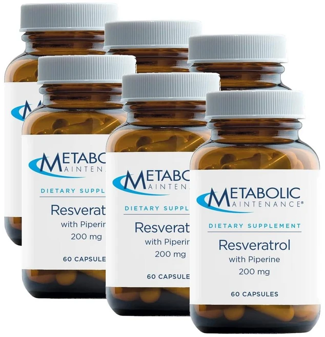메타볼릭 레스베라트롤 위드 피페린 200mg 캡슐 Metabolic Maintenance Resveratrol with Piperine, 60정, 6개 - 쿠팡