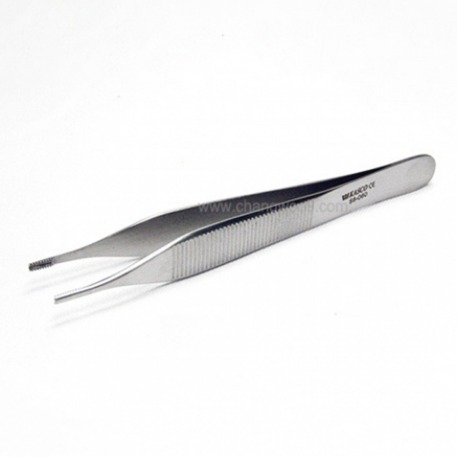 KASCO 브라운에디슨 핀셋 Brown Adson Forceps 6-060 12.5cm 7x7teeth, 1개