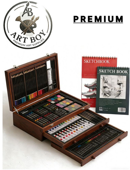 ART BOY 175pcs 프리미엄 그리기 세트 문구 파스텔 세트 1SET, 1개, 175색