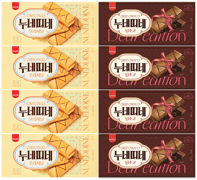 삼립 누네띠네 오리지널120gx4P+딥초코120gx4P