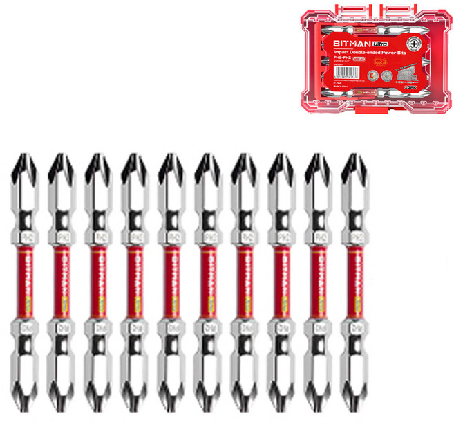 비트맨 토션 비트 십자 드라이버 비트날 65MM 10P