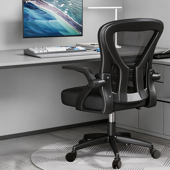 Takata 사무실 학생 메쉬 컴퓨터 의자 경량형 통기성 디자인 WY3Zwt, 검은색