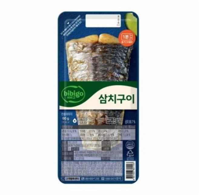 비비고 삼치구이, 60g, 60g, 3개