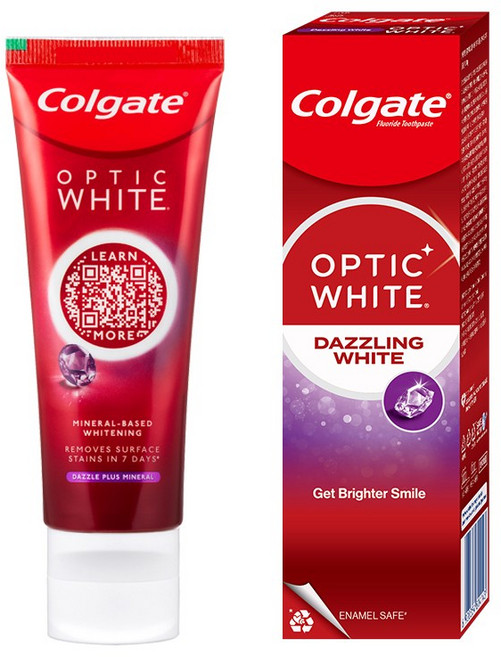 콜게이트 옵틱 화이트 다즐링 민트 치약, 100g, 3개