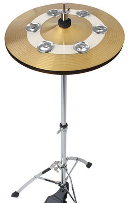 전자드럼 전문가용 철제 벨 하이 퀄리티 탬버린 타악기 심벌 하이햇 신제품 1 개, 1개