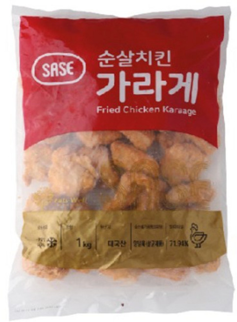 사세 순살치킨가라게 1Kg 치킨집가라아게 에어프라이어요리 업소용가라아게, 1개
