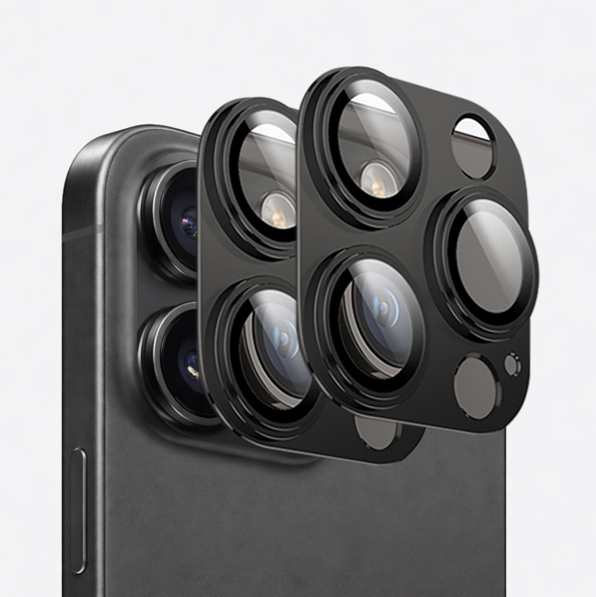 링고룸 카메라 보호캡 풀커버 렌즈 빛번짐 방지 강화유리 메탈, 2개