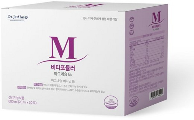 닥터제안 비타포뮬러 액상 글루콘산 마그네슘 비타민B 6 1박스 월 20ml x30포, 1개