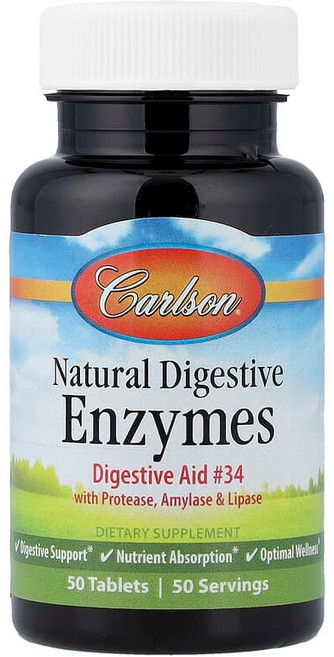 Carlson 천연 소화 효소 50정 CAR-06640, 1