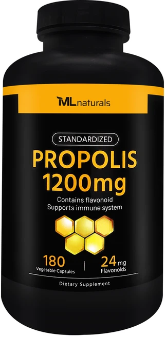 [미국번개배송] 착한명품 신제품 마이라이프 내추럴스 표준화된 프로폴리스 1200mg (플라보노이드 24mg) 180정 (6개월), 1개 - 쿠팡