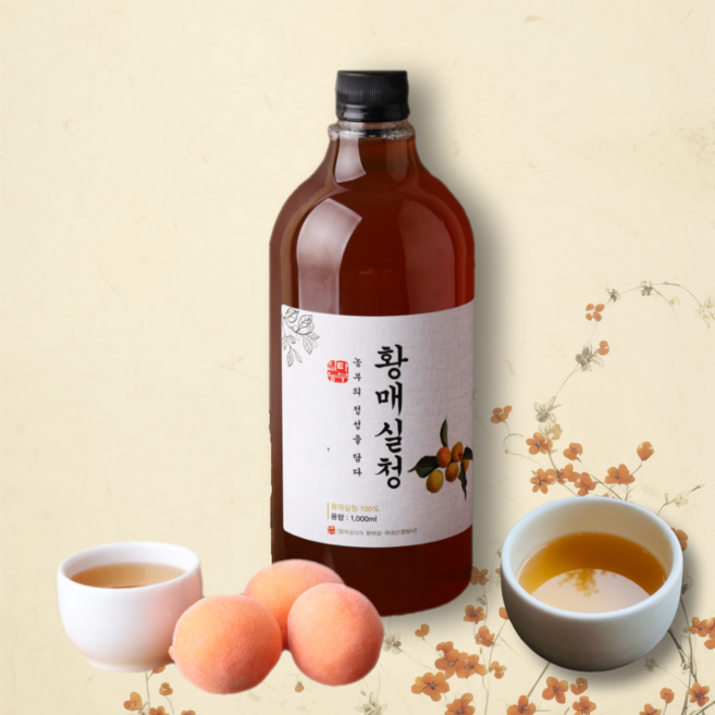 광양 황매실 매실청 매실액 매실엑기스 매실원액 황매실청, 1L, 2개, 1개입, 1L