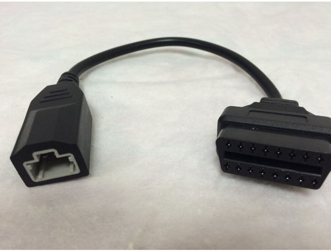 HONDA 本田 3PIN 轉 16PIN OBD2 轉接線, 1個