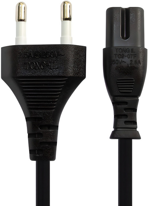 솔탑 국산 AC 8자 코드 전원 플러그 파워케이블 블랙 SOLTOP-017, 1개, 2m