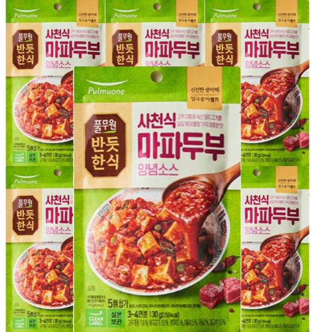 풀무원 [반듯한식] 사천식 마파두부 양념소스 (실온) 130g 6개