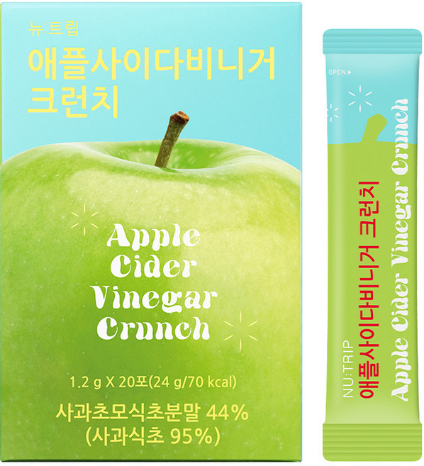뉴트립 애플 사이다 비니거 크런치, 24g, 1개