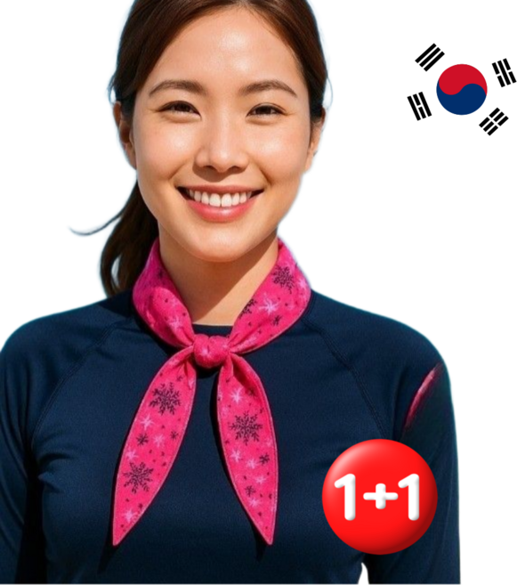 국내생산 1초 빙하기 아이스 쿨스카프 꽁꽁 스카프, 2개, 블루2개