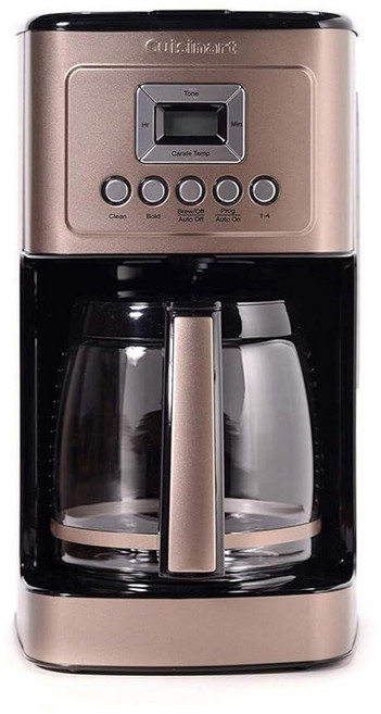 쿠진아트 커피 메이커 14컵 유리 카라페 브루 강도 제어 완전 자동 1 4컵 설정 스테인리스 스틸 DCC 3200CRM 크림. 223001, Umber