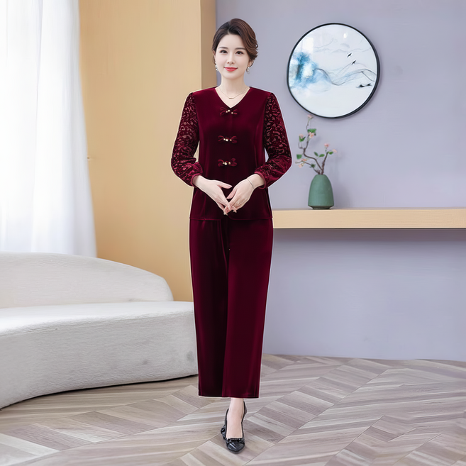 [엘드마마] 해피홈 벨벳 상하 세트 홈쇼핑 노출