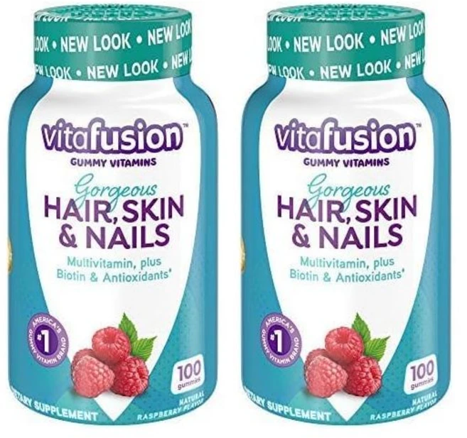 콜라겐 영양제 피부 손톱 모발 재생력 탄력 보습력 증가 비타퓨전 고급 헤어 종합 비타민 구미 비오틴 항산화 CE 포함 라즈베리 맛 100개 미국 1위 브랜드에서 제조, 100정 - 쿠팡