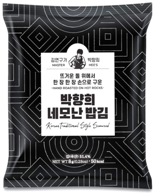 박향희김 네모난밥김 8g / 맛있는 들기름김 조미김 / 프리미엄 수제김, 1개
