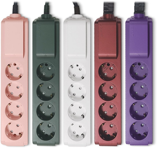 LS 고용량 멀티탭 누전차단 4구, 1.5m, 밀크펄화이트, 원형케이블, 1개