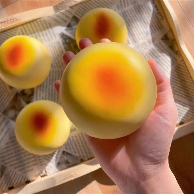 버터 모양 느린 복원 스퀴시볼 스트레스 해소 꾹꾹이 장난감 안티스트레스 볼, 1개, 60g, DG-A002
