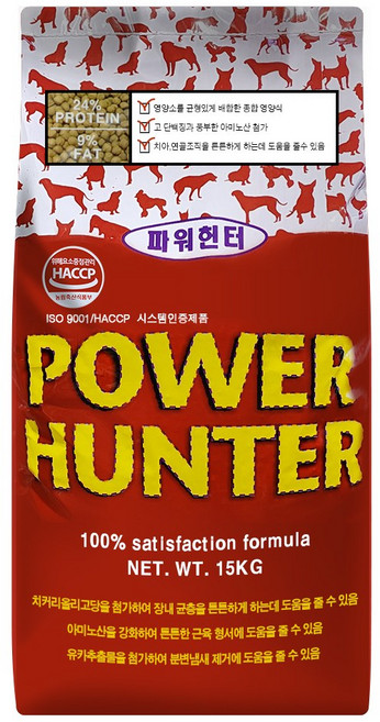 도그랑 대포사료 강아지 사료 파워헌터 15kg, 1개, 닭
