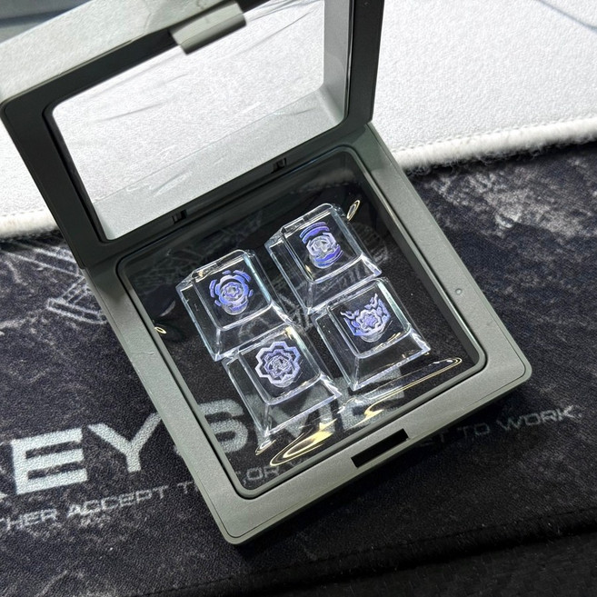 발로란트 스킬 반투명 크리스탈 키보드 키캡 데스크테리어 인테리어 장식 꾸미기 제트 레이나 선물, 아이소