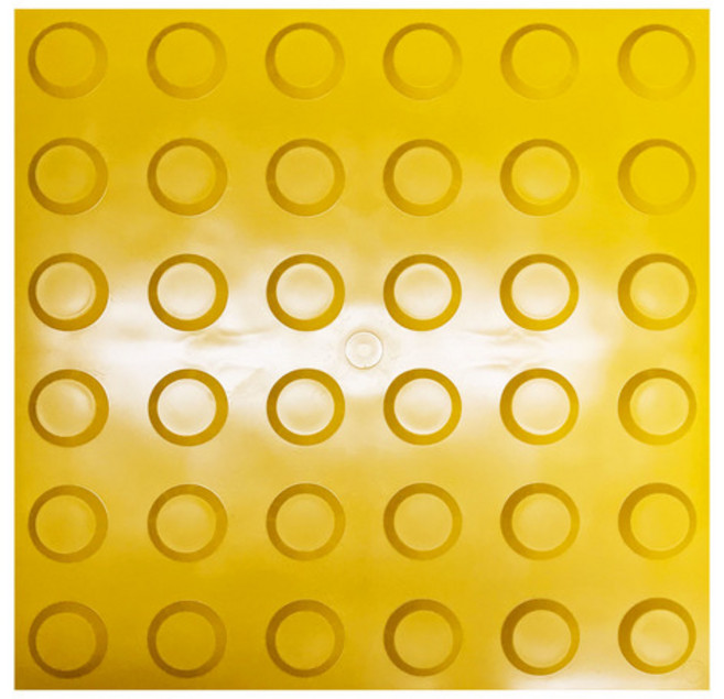 OGM 고무점자블럭 양면테이프 접착형 장애인 부착식 점자타일, 테이프형-[점형], 1개