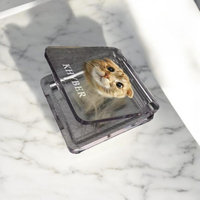 [1+1]맞춤 제작 반려동물 추모 보관함 - 강아지&고양이 털 메모리 박스 아크릴 커스텀 추모함, 1개